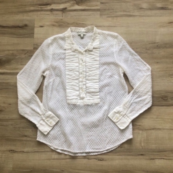 J. Crew Textured White Blouse - Picture 5 of 8